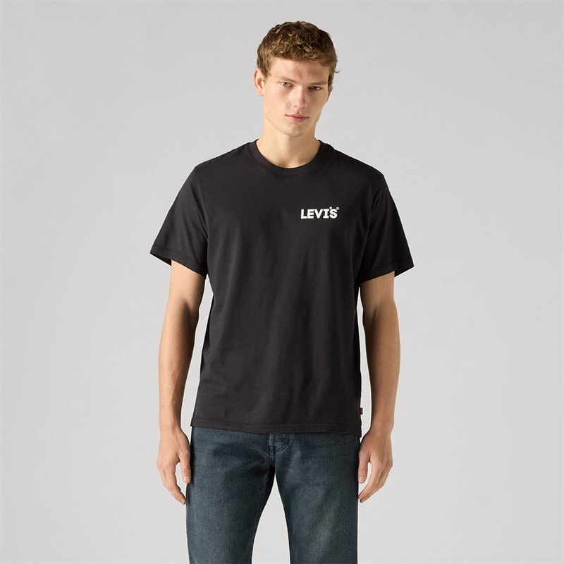 Levi's Herre T shirt afslappet pasform Kaviar
