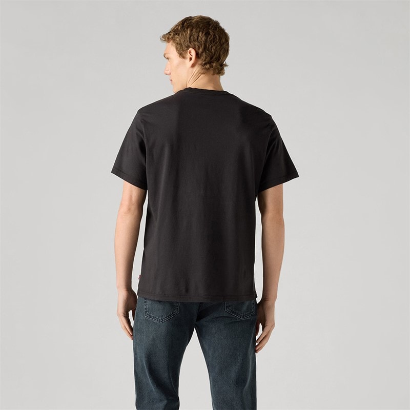 Levi's Herre T shirt afslappet pasform Kaviar - Billede 2