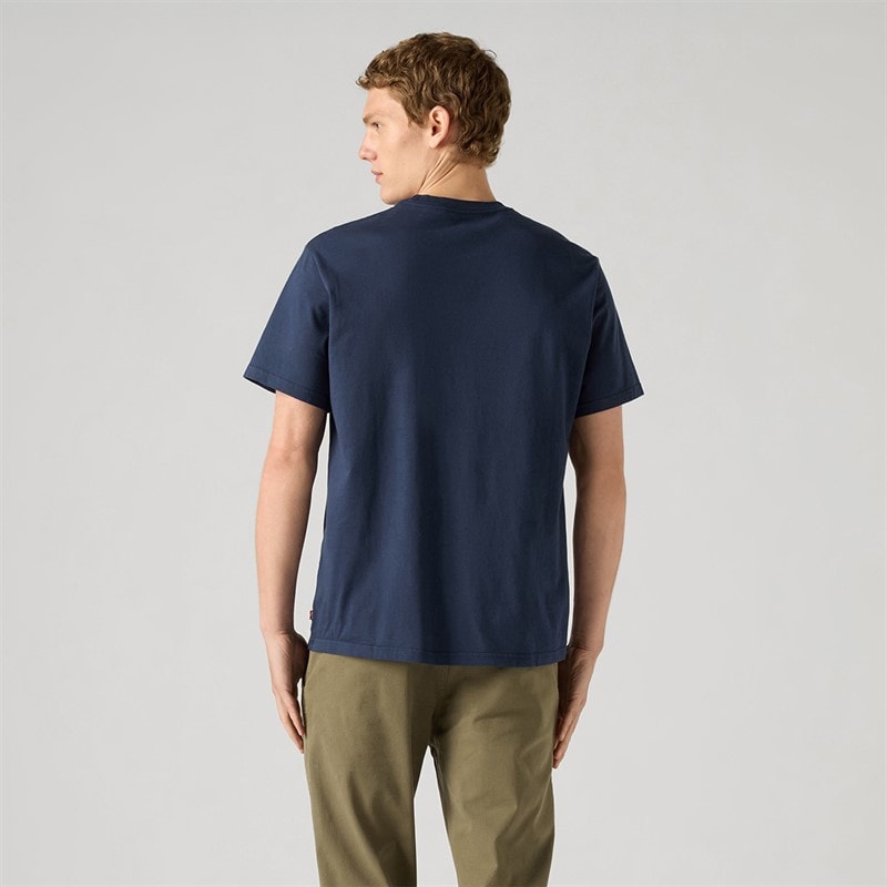 Levi's Herre T shirt afslappet pasform Marineblå - Billede 2