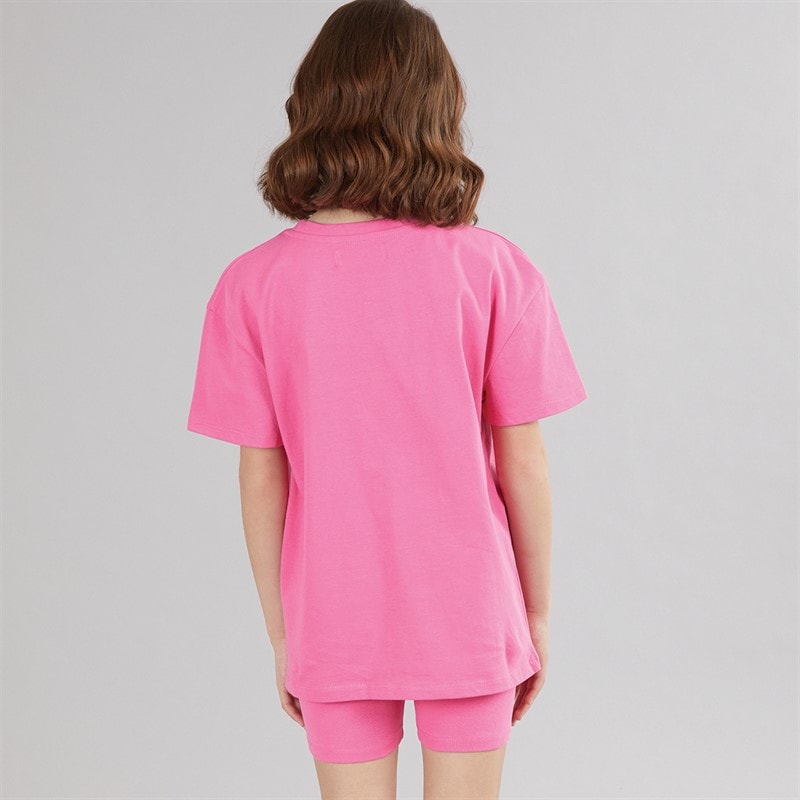 MINOTI Pigernes T Shirt Og Shorts Sæt Neon Coral - Billede 2