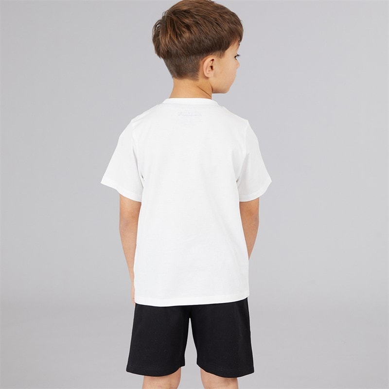 Minecraft Drenge T-shirt Og Shorts Sæt Hvid/Sort - Billede 2