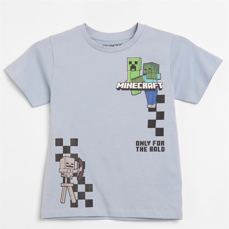 Minecraft Drenge tre pak T shirts sæt sky grå/blå Sky-Grey-Blue - Billede 3