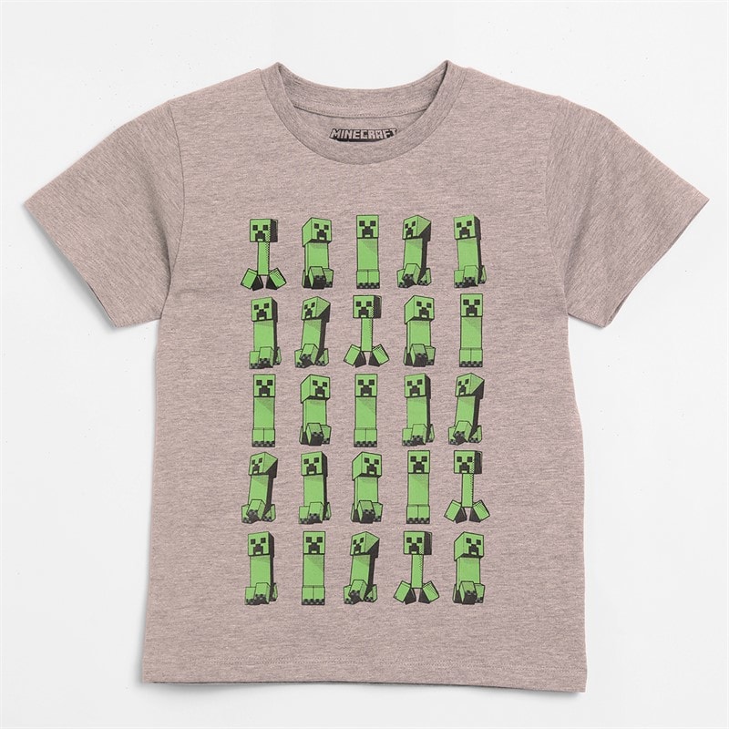 Minecraft Drenge tre pak T shirts sæt sky grå/blå Sky-Grey-Blue - Billede 4