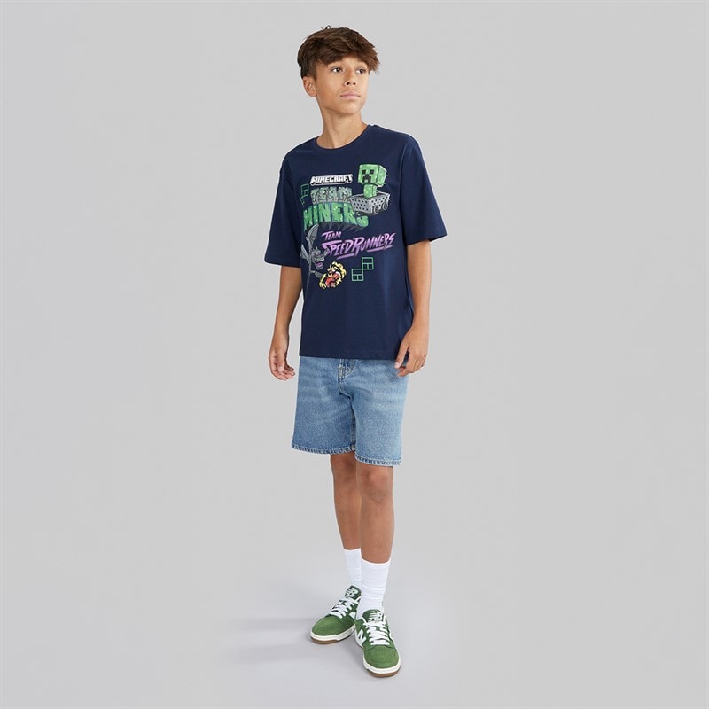 MINECRAFT Drenge Mjahi T-shirt Navy Blazer - Billede 4
