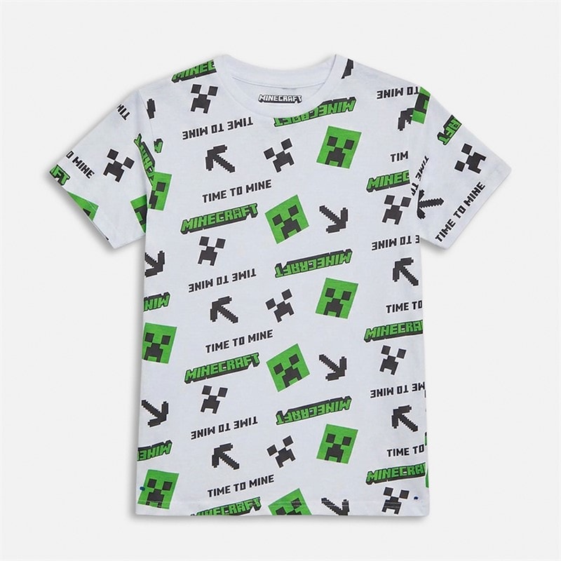 MINECRAFT Drenge fem pak t shirts Blå Multi - Billede 2