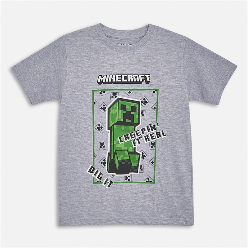 MINECRAFT Drenge fem pak t shirts Blå Multi - Billede 3