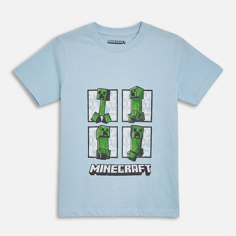 MINECRAFT Drenge fem pak t shirts Blå Multi - Billede 5