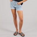 Noisy May Dame Debby Denim Shorts Light Blue Denim