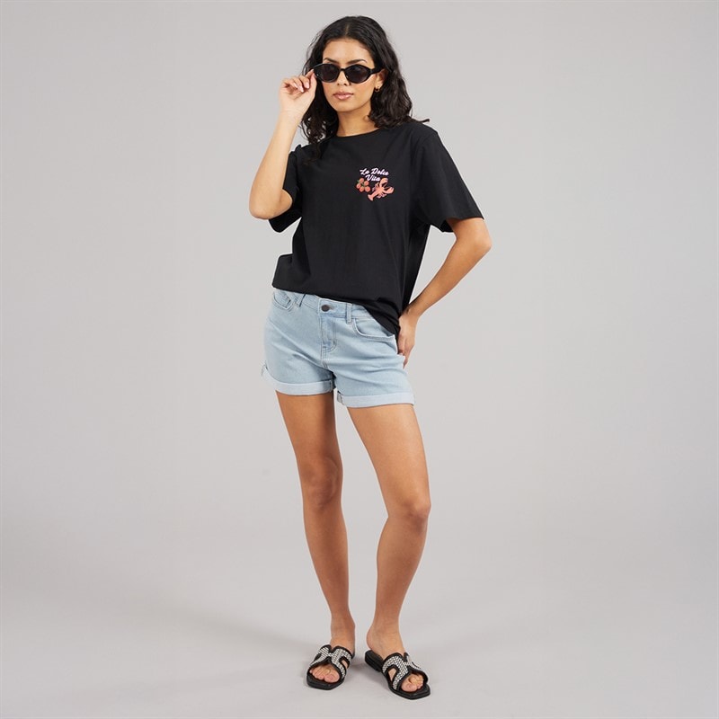 Noisy May Dame Debby Denim Shorts Light Blue Denim - Billede 4