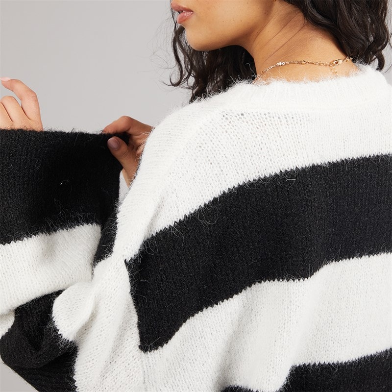 Noisy May Dame Sutton Oversize Strik Pullover Eggnog - Billede 3
