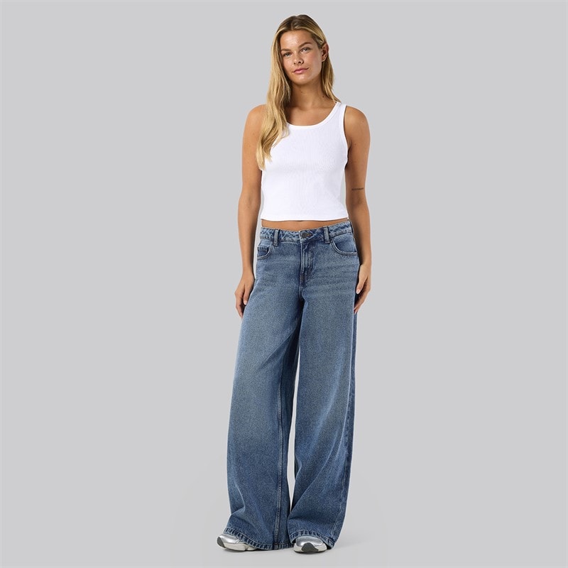 Noisy May Dame Kettie Vide Ben Jeans Medium Blue Denim - Billede 2