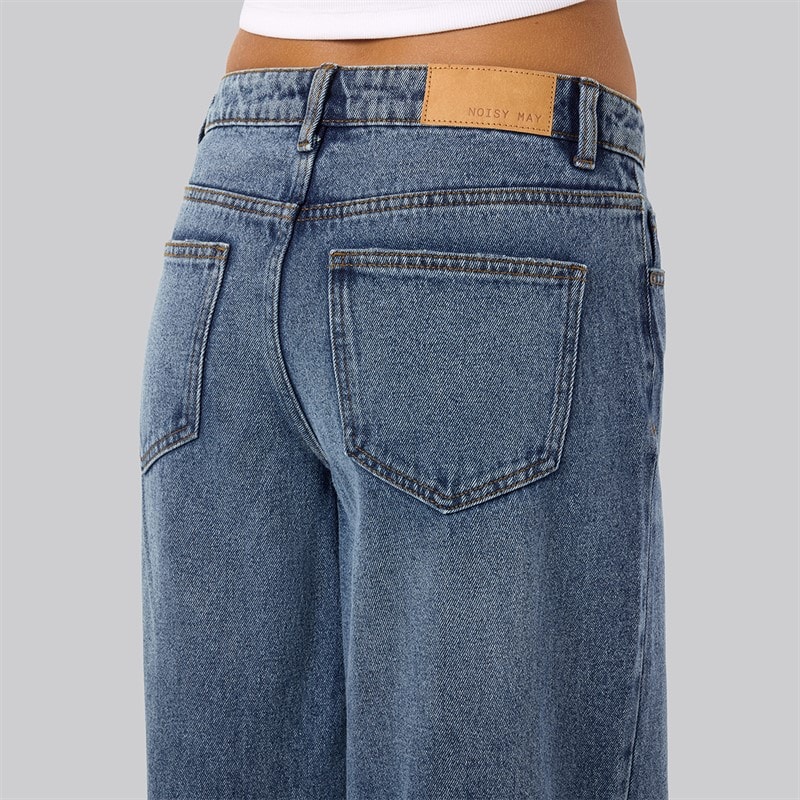 Noisy May Dame Kettie Vide Ben Jeans Medium Blue Denim - Billede 4