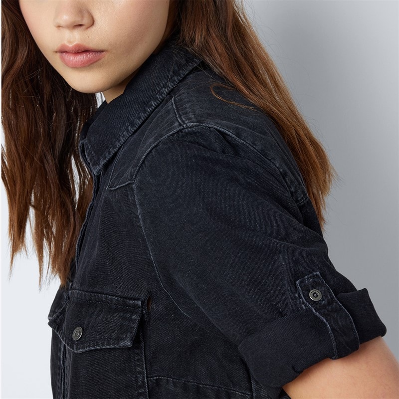 Noisy May Dame Signe Denim Kjole Sort - Billede 4