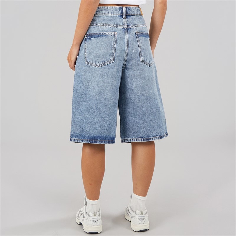 Noisy May Dame Mindie Bermuda Shorts Light Blue Denim - Billede 2