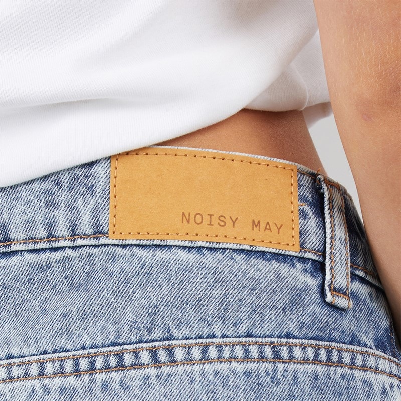 Noisy May Dame Mindie Bermuda Shorts Light Blue Denim - Billede 5