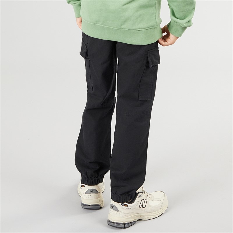 Lyle And Scott Drenge Ripstop Cargo Bukser med Elastik Z865 Jet Sort - Billede 2
