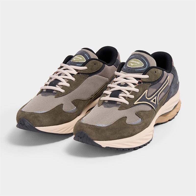 Mizuno Wave Rider Beta Træningssko Vintage Khaki/Black Sand/Grape - Billede 2