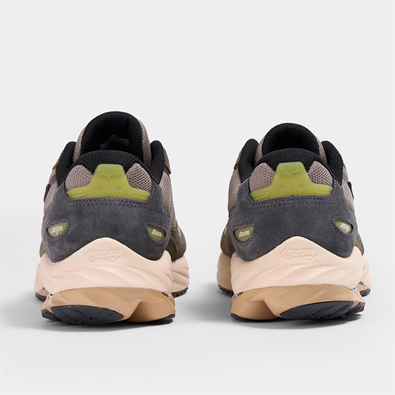 Mizuno Wave Rider Beta Træningssko Vintage Khaki/Black Sand/Grape - Billede 3