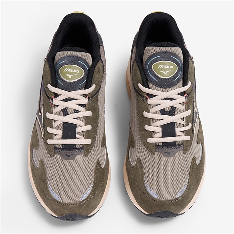 Mizuno Wave Rider Beta Træningssko Vintage Khaki/Black Sand/Grape - Billede 4