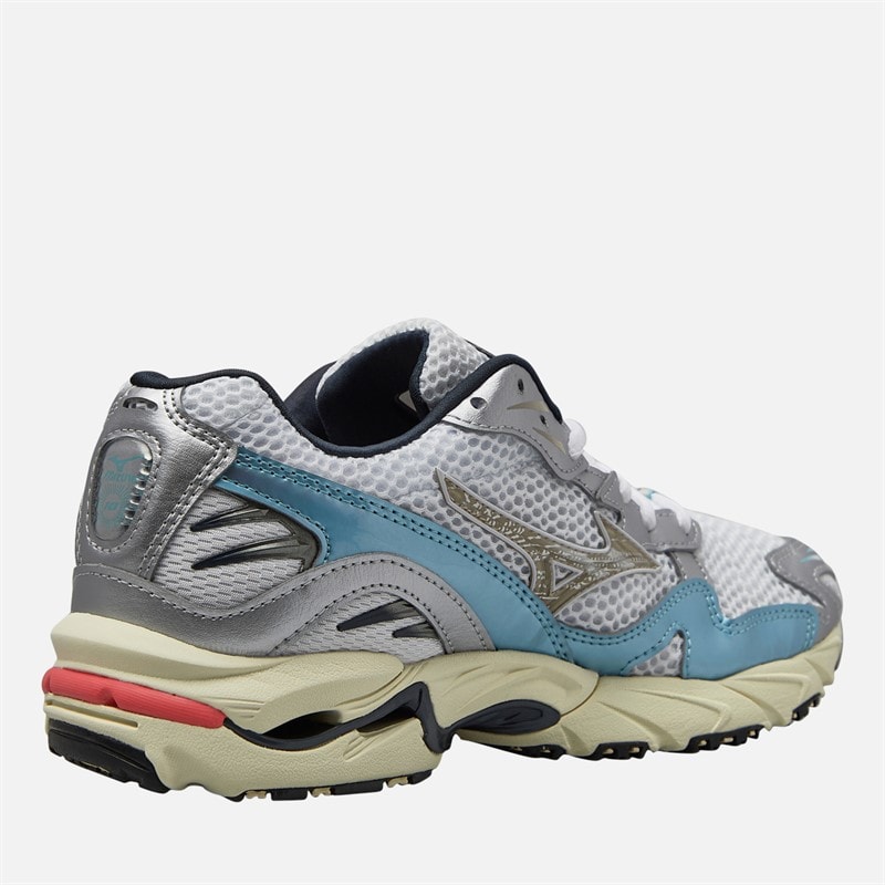 Mizuno Wave Rider 10 Sko Hvid/Vintage Khaki/Reef Waters - Billede 5