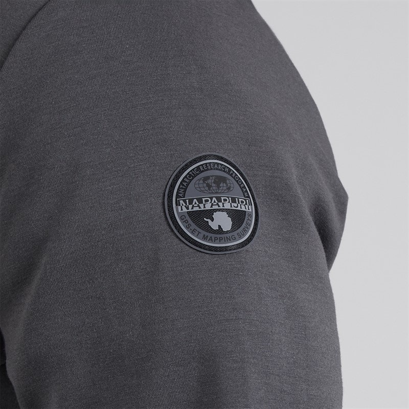 Napapijri Herre Bastien 1/2 Lynlås Sweatshirt Dark Grey Solid - Billede 5