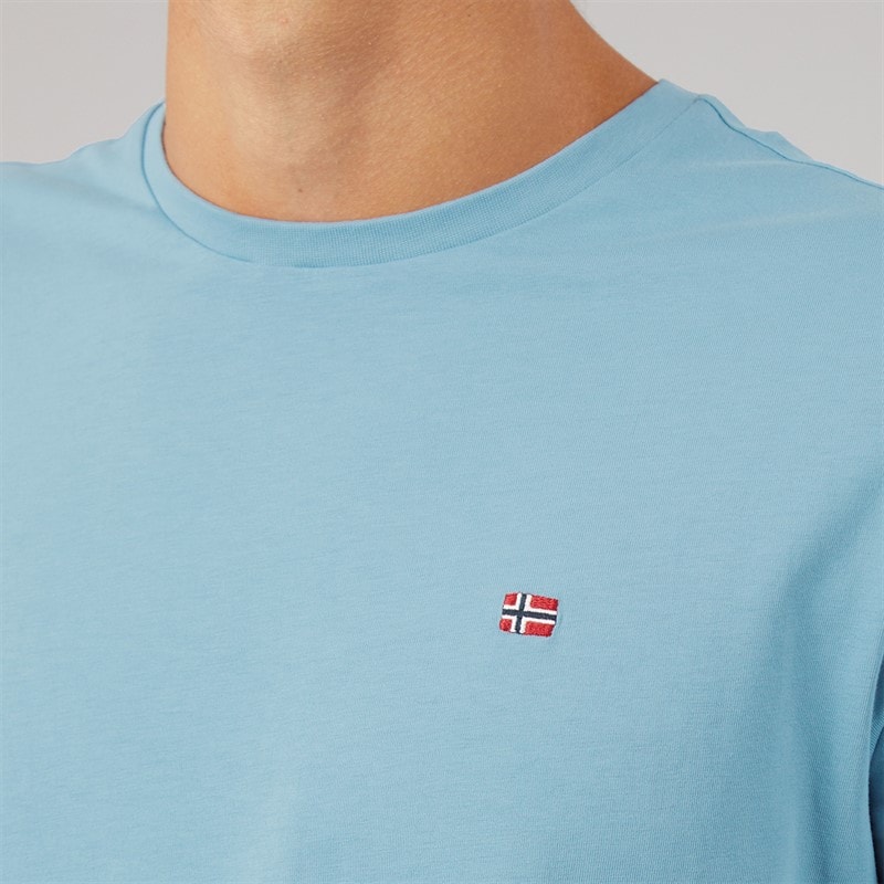 Napapijri Herre Salis T-shirt Faded Denim - Billede 3