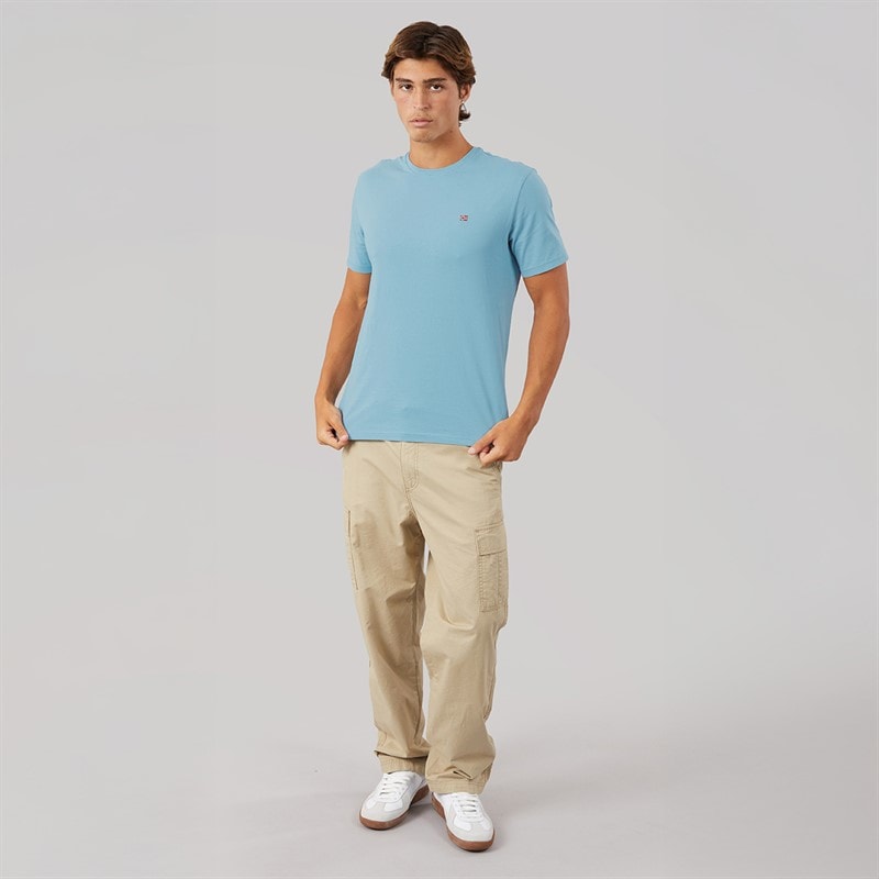 Napapijri Herre Salis T-shirt Faded Denim - Billede 4
