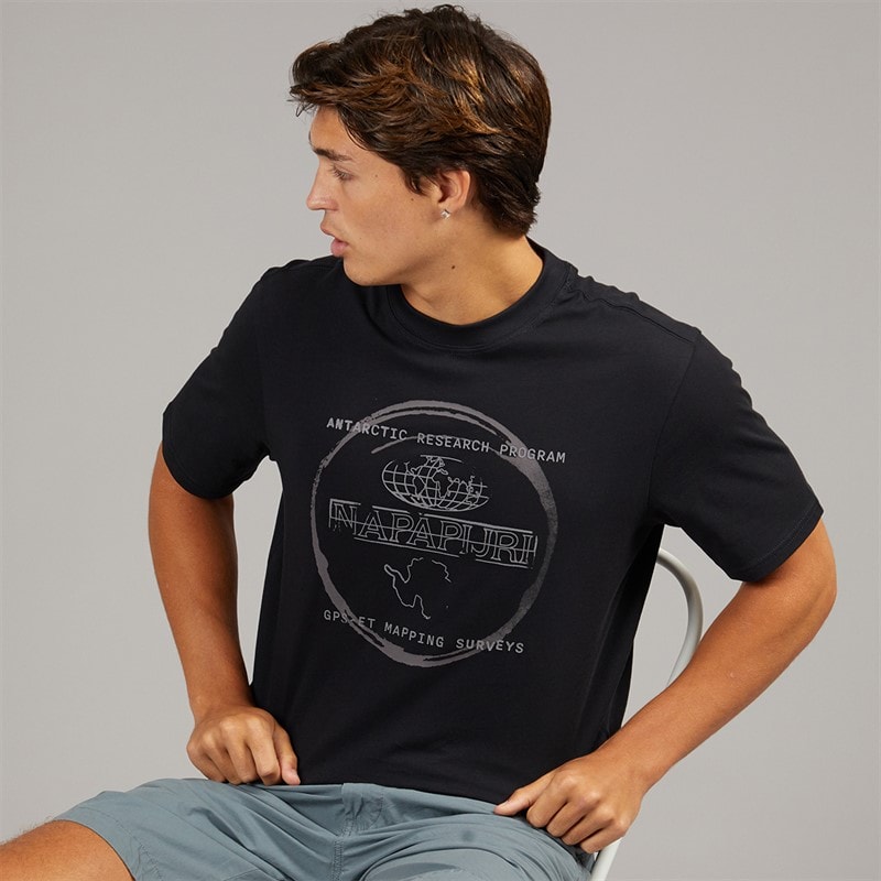 Napapijri Herre Skaldet T-shirt Black Beauty