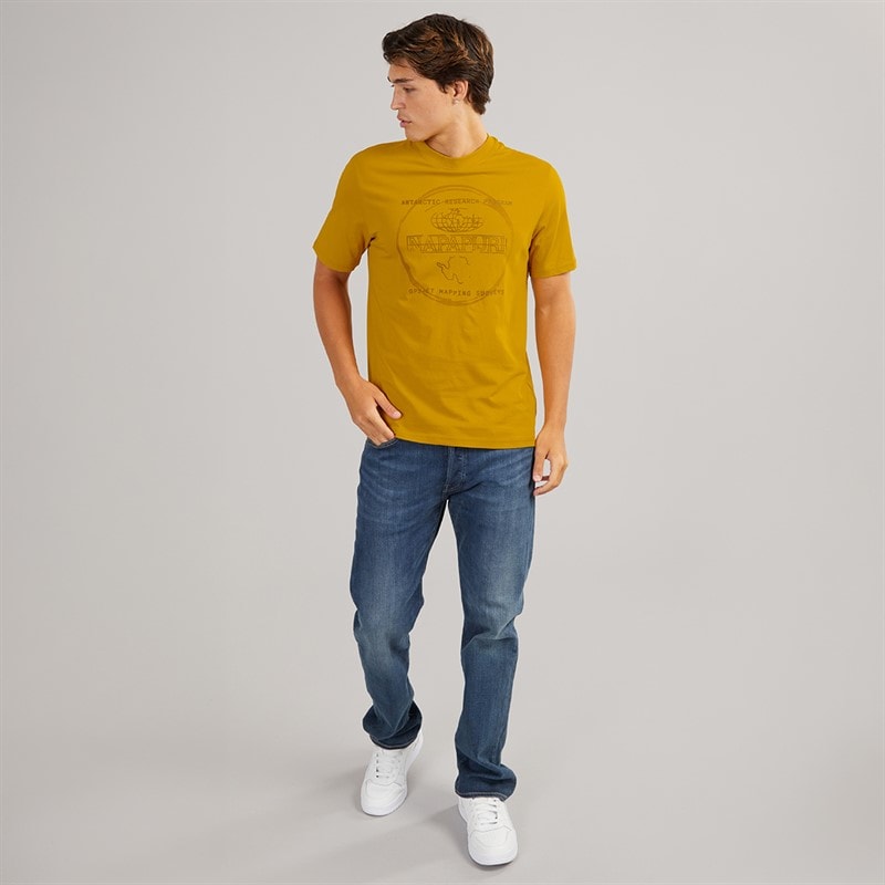 Napapijri Herre Skaldet T-shirt Gold Flake - Billede 4