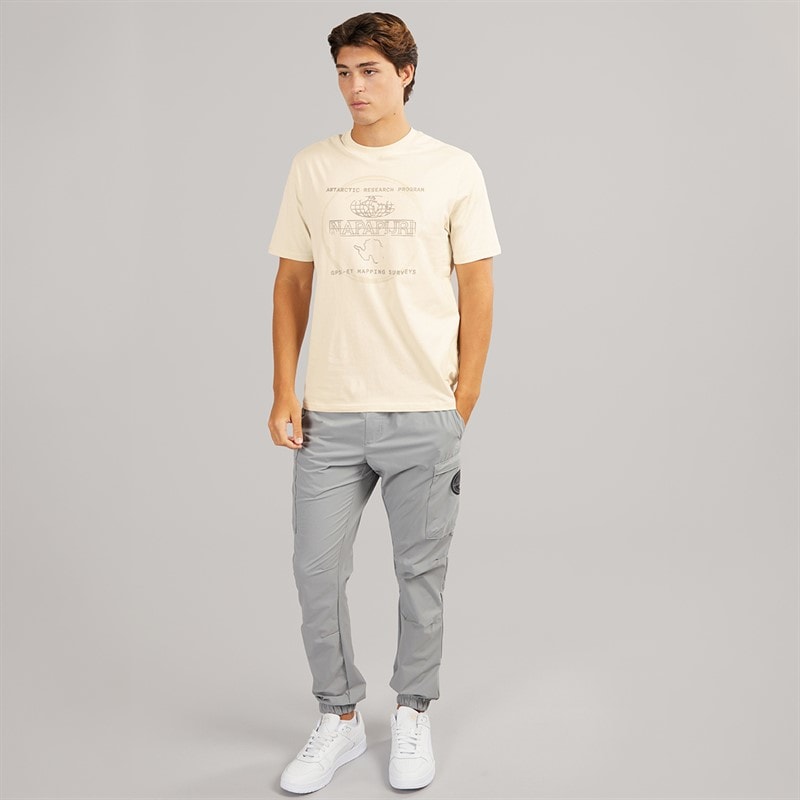 Napapijri Herre Skaldet T-shirt Beige Dimity - Billede 4