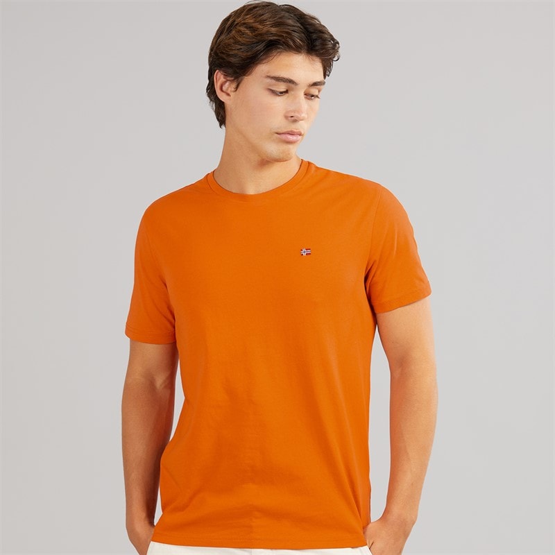 Napapijri Herre Salis T-Shirt Orange Pumpkin - Billede 1