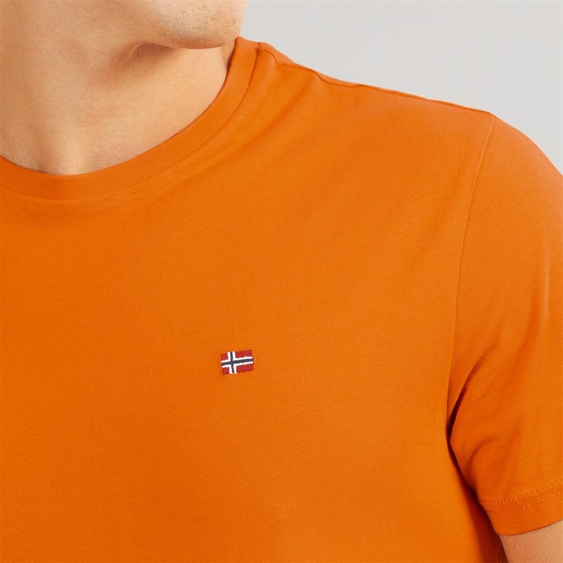 Napapijri Herre Salis T-Shirt Orange Pumpkin - Billede 3