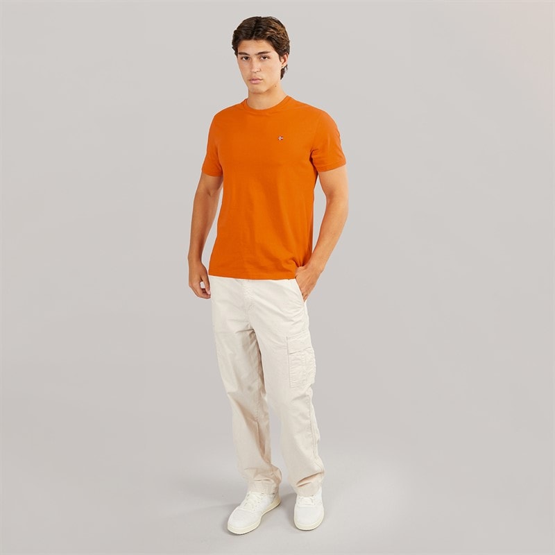 Napapijri Herre Salis T-Shirt Orange Pumpkin - Billede 4