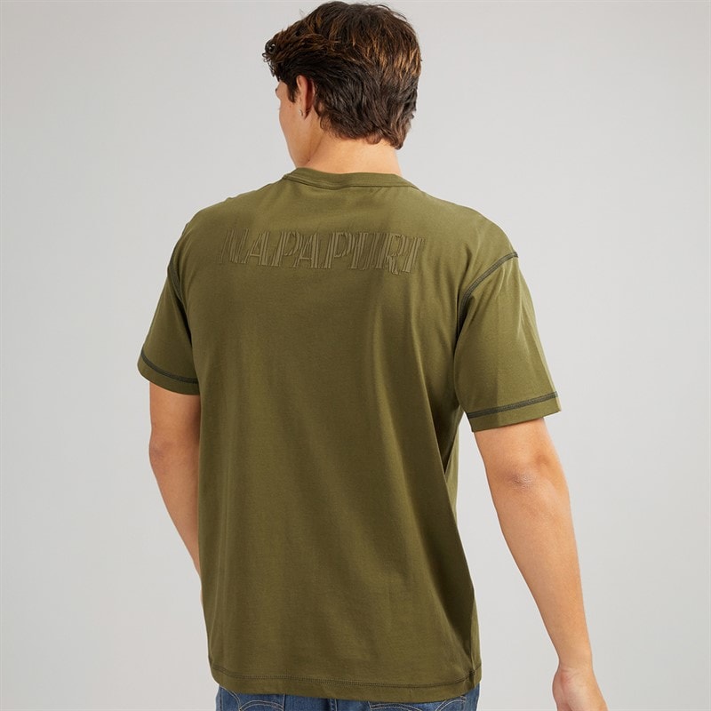 Napapijri Herre Umbra T-shirt Dark Olive - Billede 2