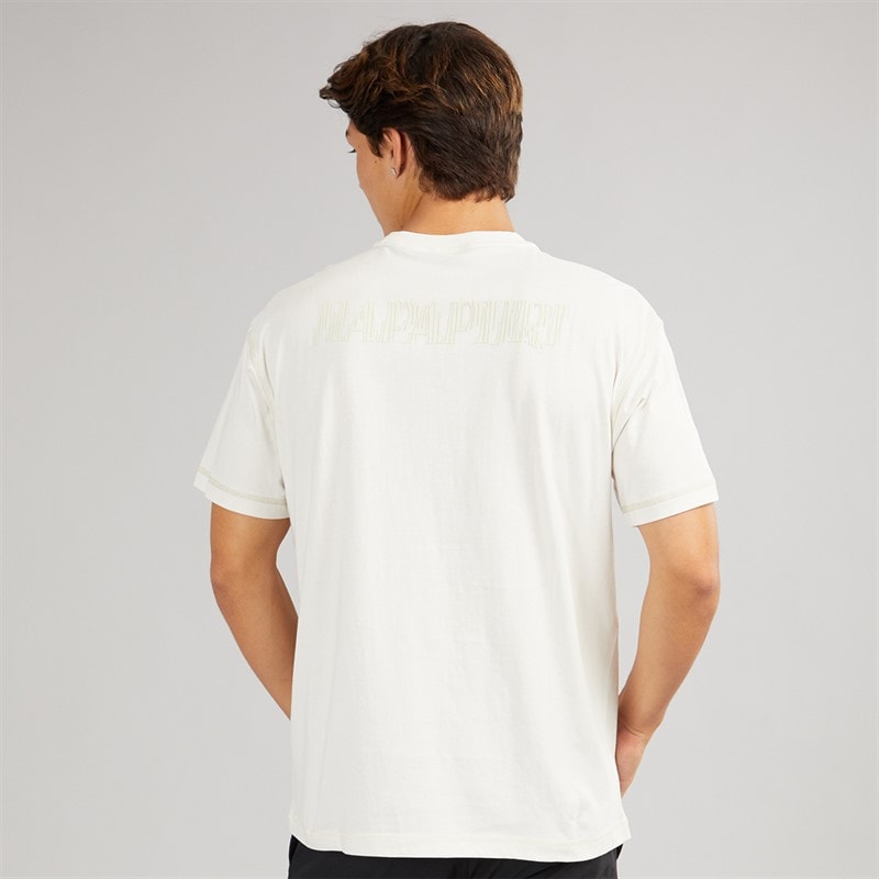 Napapijri Herre Umbra T-shirt White Whisper - Billede 2