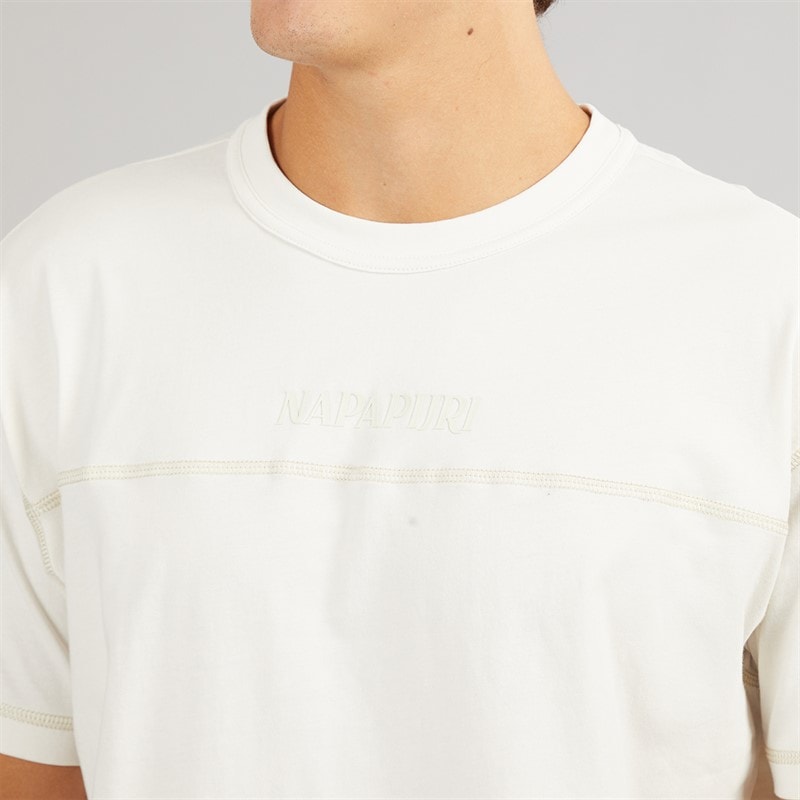 Napapijri Herre Umbra T-shirt White Whisper - Billede 3
