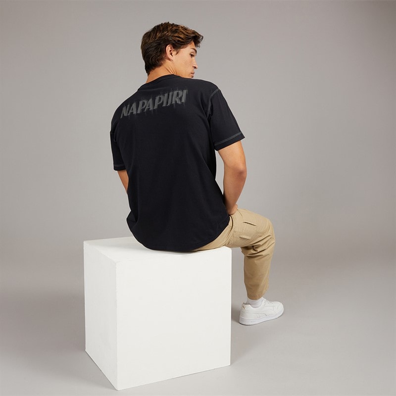 Napapijri Herre Umbra T-shirt Black Beauty - Billede 4