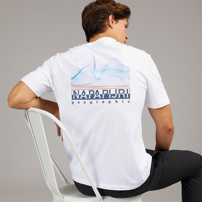 Napapijri Herre Rorvik T-shirt Bright White