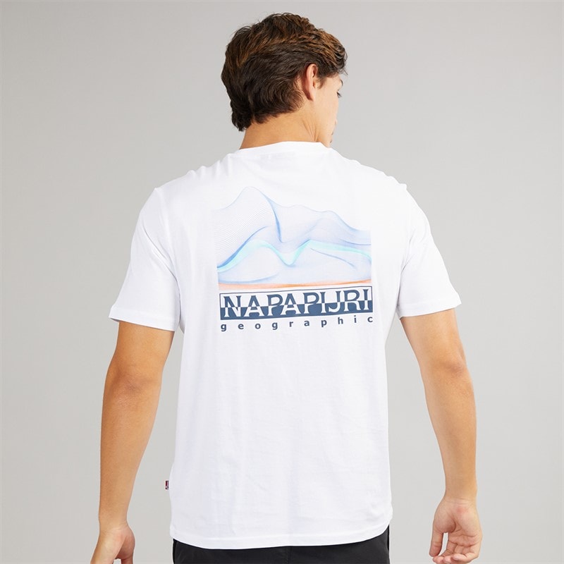 Napapijri Herre Rorvik T-shirt Bright White - Billede 3
