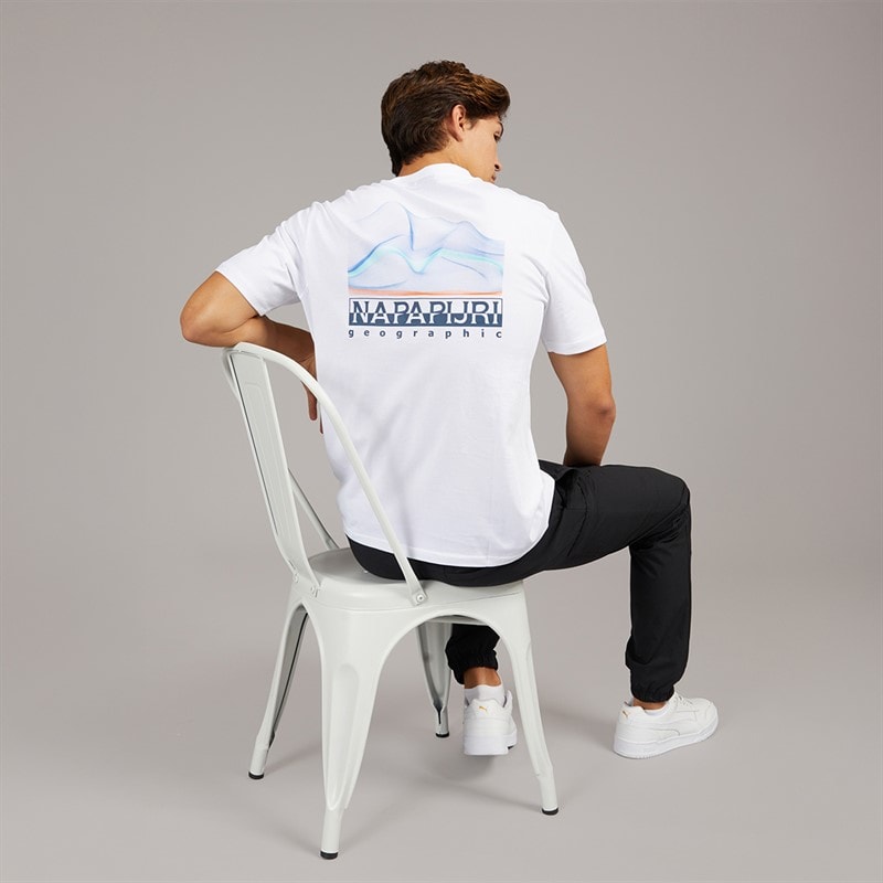 Napapijri Herre Rorvik T-shirt Bright White - Billede 5