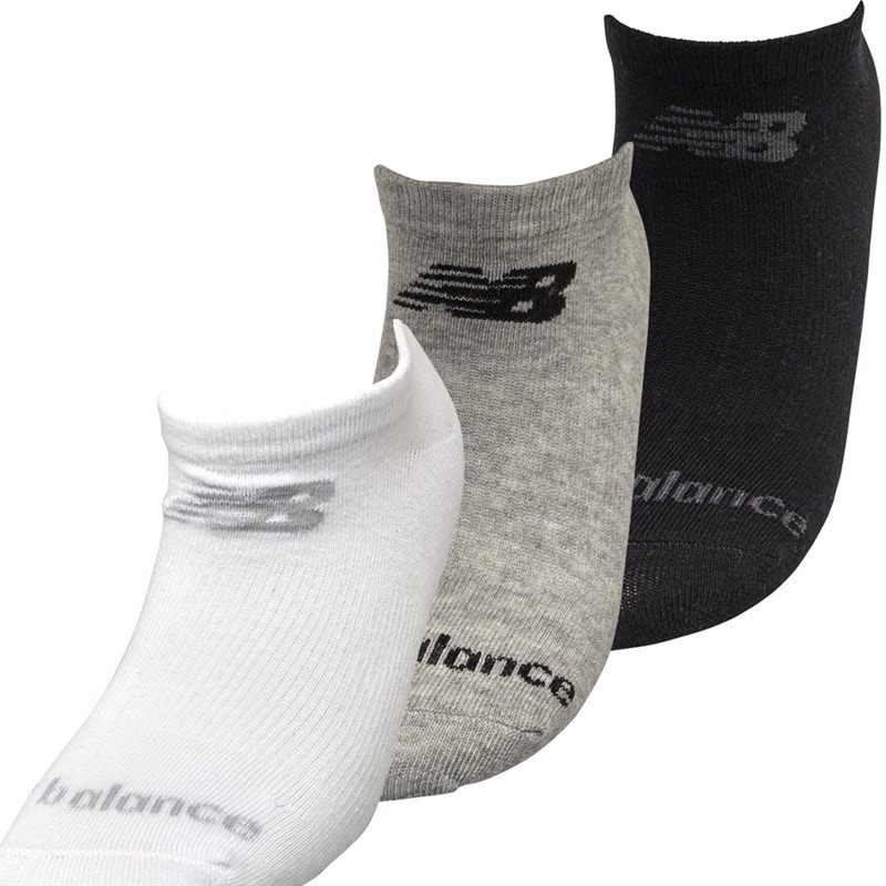 New Balance Tre par usynlige strømper Sort/Grå/Hvid - Billede 2