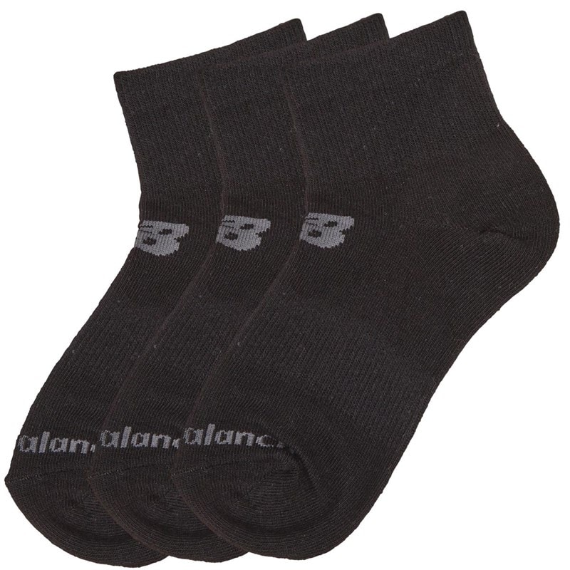 New Balance Junior Drengesokser 3-pak Kvart Sorter