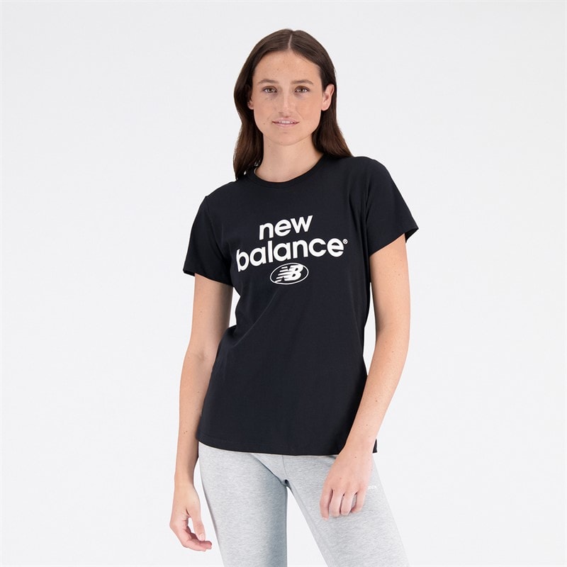 New Balance Dame Essentials Logo T-Shirt Sort - Billede 1