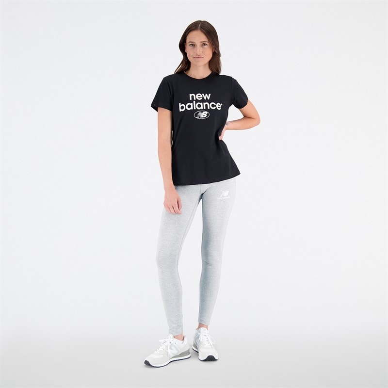 New Balance Dame Essentials Logo T-Shirt Sort - Billede 3