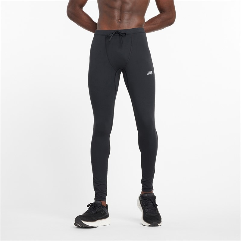 New Balance Herre Sleek NB Dry Reflekterende Løbe Tight Leggings Sort - Billede 1