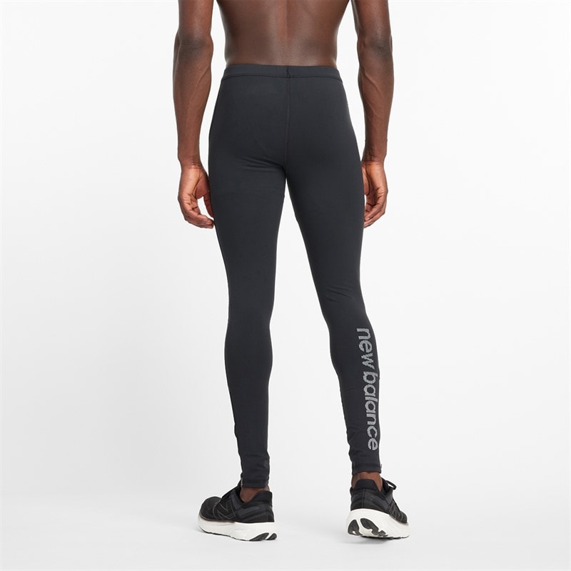 New Balance Herre Sleek NB Dry Reflekterende Løbe Tight Leggings Sort - Billede 2