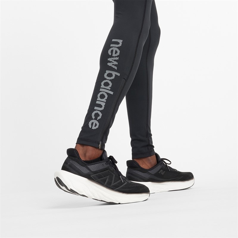 New Balance Herre Sleek NB Dry Reflekterende Løbe Tight Leggings Sort - Billede 3