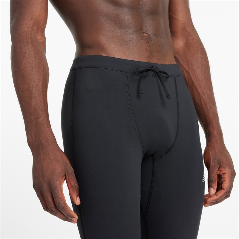 New Balance Herre Sleek NB Dry Reflekterende Løbe Tight Leggings Sort - Billede 4