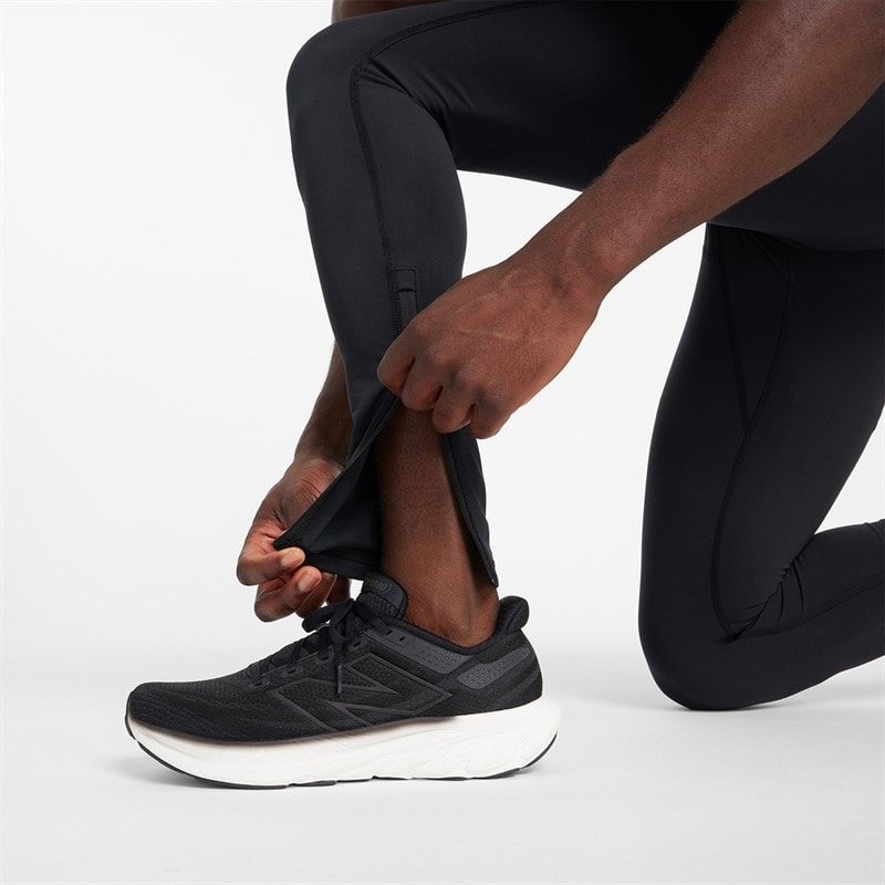 New Balance Herre Sleek NB Dry Reflekterende Løbe Tight Leggings Sort - Billede 5