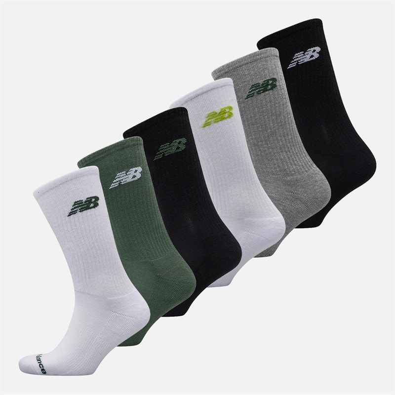 New Balance Sæsonbestemt seks pak crew sokker Multi - Billede 1